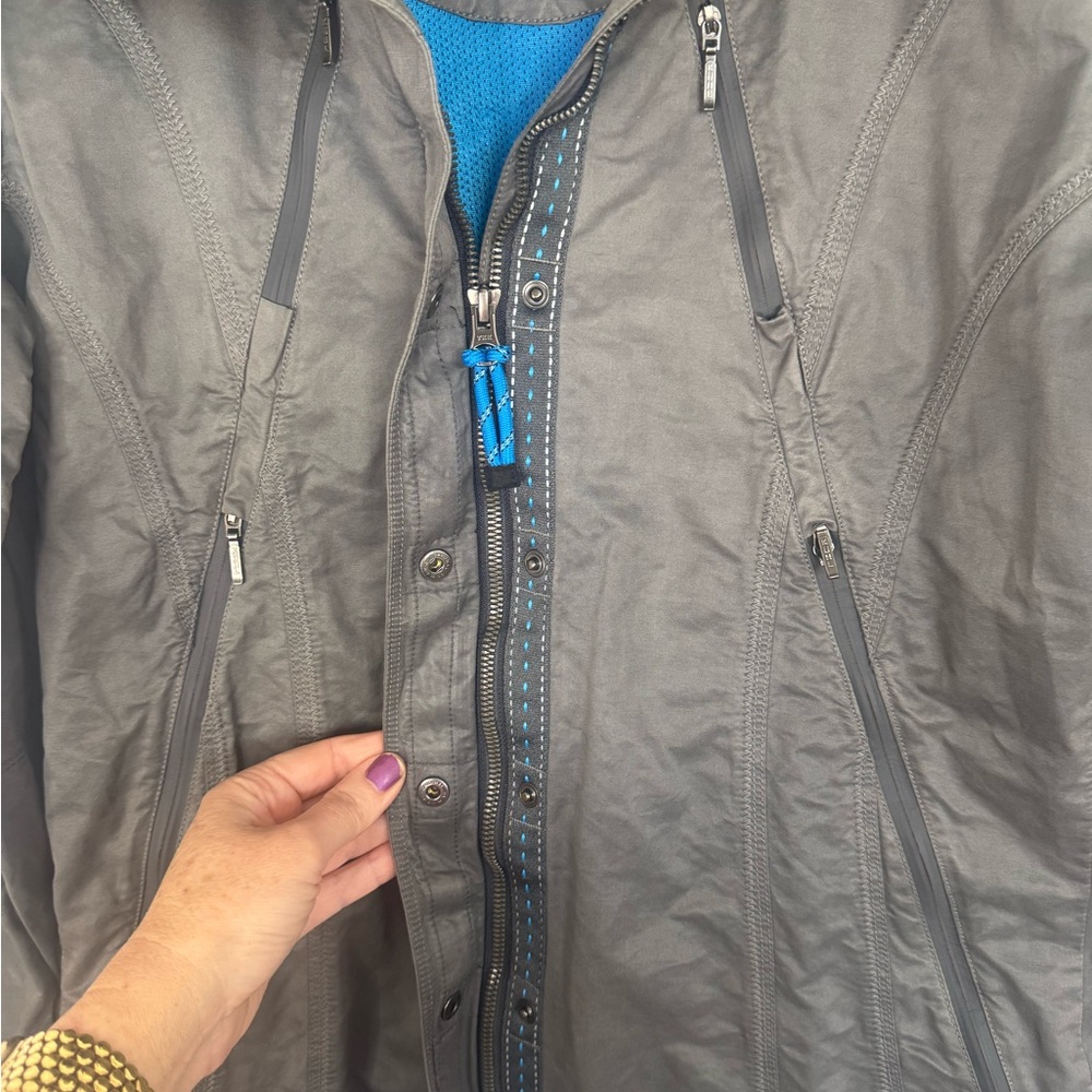 Kuhl Women’s Projekt Lena Hooded Jacket Gray Lightweight Outdoor Utility Coat S - Picture 3 of 9